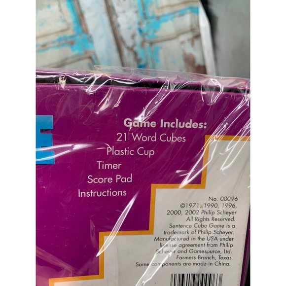 Sentence Cube Game, Gamesource INC 2002 Ages 8 to adult - Picture 5 of 5